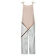 thumbnail image 5 of Dyegold Jumpsuits for Women Casual, Womens Rompers And Jumpsuits Geometric Print Color Block Casual Summer Bibs Long Pants Sleeveless ​Square Neck ​Rompers, 5 of 6
