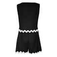 thumbnail image 6 of JIAYUE Women's 2 Piece Outfit Sets Beach Vacation Casual Crop Sleeveless Boat Neck Tank Top And High Waist Shorts Scalloped Hem Color Block Trendy Clothing Set, 6 of 6