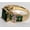 Gold, variant on Geometric Copper Ring Electroplated Black Gold Tone with White Opal Inlay for Women Fashion Jewelry Gift Everyday Wear