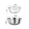 thumbnail image 3 of 304 Stainless Steel Colander Strainer Metal Food Drainer with Mixing Bowl Large Capacity for Grains Rice Spaghetti Fruit Vegetable Washing Kitchen Essential Dishwasher Safe, 3 of 6