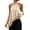 Beige, variant on OIOLOYJM Women Satin Halter Top Y2K Halter Neck Lace Trim Asymmetrical Hem Tank Top Elegant Casual Sleeveless Open Back Going Out Crop Tops Black L