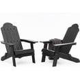 thumbnail image 1 of WINSOON Chaises Pliantes Adirondack Set de 2, Finition Noire, 1 of 5