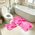 thumbnail image 4 of Linnome 2 Piece Mixed Color Bathroom Mat Set Extra Long Soft Water Absorption Non Slip Thick Washable for Toilet Shower, 4 of 6