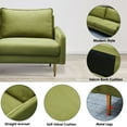 thumbnail image 4 of Hybition Velvet Sofa Modern Couch with Metal Legs for Living Room-Army Green, 4 of 7