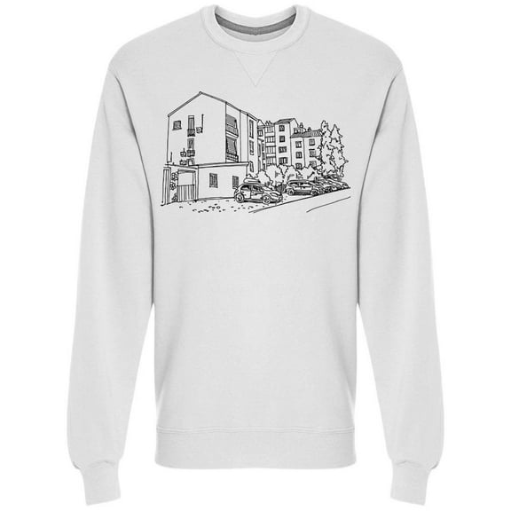 Sketch Of European Street Sweatshirt Men -Image by Shutterstock, Male XX-Large