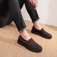thumbnail image 5 of Men's Casual Loafer Comfort Lightweight Driving Travel Walking Flat Business Slip On Lace-Up Non-Slip Soft Sole Shoe Brown 9.5 US, 5 of 7