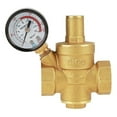 thumbnail image 4 of Reductor de presión de agua ajustable Dn20, regulador de latón + manómetro de agua (dorado) JAMW Sencillez, 4 of 4