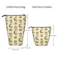 thumbnail image 2 of Lsque Frogs Pattern Telescopic Pencil Bag Pen Holder Stationery Case, Stand-up Retractable Transformer Bag Organizer, 2 of 6