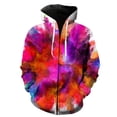thumbnail image 1 of Nueva sudadera con cremallera y estampado 3D de humo colorido para hombres, mujeres y niños, ropa de calle, sudadera de manga larga, chaqueta de moda genial, 1 of 6