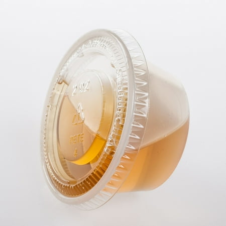 TashiBox Plastic Jello Shot Cups with Lids, 2-Ounce, 200 (The Best Jello Shots In The World)