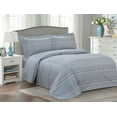 thumbnail image 1 of Violet Linen French Glories Stripe Pattern, 200 Thread-Count Cotton Percale, Purple , Full Bedding Duvet Cover Set, 1 of 1