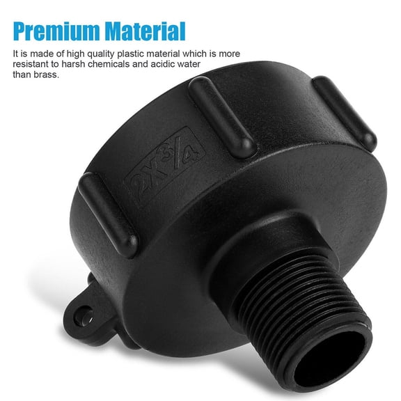 yaaqii IBC Tote Tank Water Adapter Coarse Thread 2"Drain Connector For Garden Hose