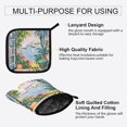 thumbnail image 3 of Yayeee Oven Mitts and Pot Holder Set of 2 Heat Resistant Kitchen Gloves Baking Hot Pad, Floral Seaside, 3 of 5