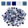 thumbnail image 1 of 205 piezas de azulejos de cerámica cuadrada, azulejos de mosaico manchados a granel para manualidades de arte (200g, azul mezclado), 1 of 7