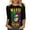 Mardi Gras Shirts for Women-A152 Multicolor, variant on Mifsaly Women's 3/4 Sleeve Mardi Gras Tops Color Block Glittery Print Blouse Casual Loose Fit T-Shirt Funny Festival Celebration Party Shirts Spring Summer Dance Fashion Streetwear S