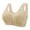 Beige, variant on Iyufng Bras for Women Plus Size,Push Up Wireless Bra Front Closure,Woman Oversized Wireless Bra Glossy Push up Front Button Underwear Bra