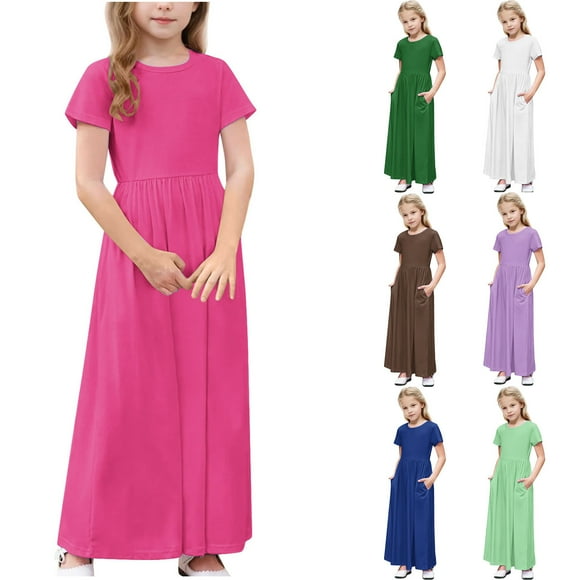 Milgrthf Robes pour Filles Tout-Petits Manches Longues Rayures Coton Volant Robes Fluides Printemps Automne Robe Décontractée Mini 0-6 Ans Violet 2 Ans