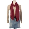 thumbnail image 2 of INSPIRAR CHIC Bufanda de Chiffon Sólido para Mujeres Ligera Suave Sheer Larga Envoltura para la Cabeza Chal Bufandas Burdeos 68.9x29.5 pulgadas, 2 of 7