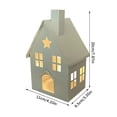thumbnail image 6 of House Shape Candle Holder | Vintage House Shaped Metal Lantern | Tealight Lantern House Candlesticks Dining Room Table Decor Crafts, 6 of 9