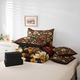 thumbnail image 6 of Manfei Exotic Style Twin Bedding Sets 7-Piece for Teens Adults,Chic Floral Flowers Bedding Comforter Set Microfiber,Vintage Aesthetics Breathable Sheet Sets,Ultra Soft Home Decor,Reversible, 6 of 8