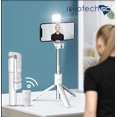 thumbnail image 1 of Innotech SC Trípode para Selfies de 42" con Control Remoto Inalámbrico Bluetooth y Luz de Relleno LED Desmontable para Teléfonos Inteligentes, Trípode para Selfies Extensible 3 en 1, Soporte para Teléfono y Trípode, Color Blanco, 1 of 10