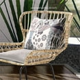 thumbnail image 3 of Amrita Sen Designs  26 x 26 in. Love Your Vase Peacock Broadcloth Indoor & Outdoor Zippered Pillow - Pink, Black & Grey, 3 of 6