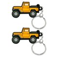 thumbnail image 1 of OUSITAID Key Chains 2Pcs Key Rings Cartoon Car Shape Vivid Color Hanging Delicate Craft Decorate Unfading PVC Key Ring Pendants Car Pendant, 1 of 6