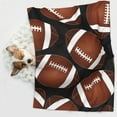 thumbnail image 6 of Pofeuu Brown Football On Black Print Puppy Blanket,Dog Blankets,Pet Blanket Cozy Cat Blankets for Indoor Cats, Fuzzy Pet Blanket for Kitten Doggy Dog Blankets-Small, 6 of 8