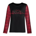thumbnail image 5 of skpabo Men's Plaid Pajamas Sets Warehouse Mens 2 Piece Round Neck Pullover Patchwork Checked Long Sleeve Top & Checked Bottoms Pyjamas Nightwear Loungewear Sleepwear, 5 of 5