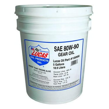 Lucas Oil 10066, Sae 80W-90 Gear Oil 5 Gallon Pail Performance Racing Parts