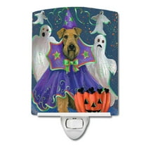 Airedale Boo Hoo Halloween Ceramic Night Light