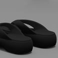 thumbnail image 6 of oqasdz Womens Slippers Summer Thick Sole Soft Non Slide Flip Flops Outdoor Beach Vacation Solid Color Slippers Casual Wear,Black, 6 of 7