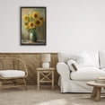thumbnail image 3 of Stupell Industries Transitional Moody Sunflower Vase Black Floating Frame Canvas Art, 17 x 25, by Creative Studio, 3 of 8
