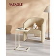 thumbnail image 2 of VASAGLE Mesa Auxiliar, Mesa de Sofá en Forma de C, Bandeja de TV, Marco de Metal, Salón, Dormitorio, Blanco Crema, 2 of 5