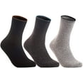 thumbnail image 2 of Lovely Annie Womens 3 Pairs Wool Blend Crew Socks HR1612 Casual Solid Size 6-9, 2 of 9
