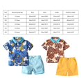thumbnail image 3 of Toddler Boy Short Sleeve Cartoon Car Pattern Printing T Shirt Tops Shorts Child Kids Outfits Clothing Sets,Size 4 Years-5 Years, 3 of 4