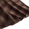 thumbnail image 3 of Women's Lattice Skirt Warm Elastic Waist Wool A-Line Pleated Tartan Winter Long Skirts, 3 of 10