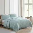 thumbnail image 3 of Beatrice Home Fashions Medallion Chenille Pillow Sham Blue Cotton Standard - Ultimate Softness, 3 of 5