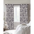 thumbnail image 3 of Spring Flowers Blackout Curtains 84 Inches Long for Bedroom, Farmhouse Purple Pastoral Floral Leaf Thermal Insulated Room Darkening Black Out Window Curtain Panels Grommet Drapes for Living Room, 3 of 8