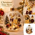 thumbnail image 5 of Glowing Christmas Story Ornament, Light-Up Mini Holiday Scene with Warm LED Light, Festive Keepsake Gift for Home Christmas Party Decoration(Reindeer), 5 of 6
