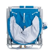 GCI Outdoor SunShade Backpack Beach Chair Reclining Low Profile Seat with Canopy, Saybrook Blue