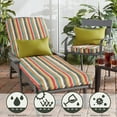 thumbnail image 5 of Greendale Home Fashions Outdoor 18'' x 18'' Round Seat Pad, Set of 2, Sunset Stripe, 5 of 7