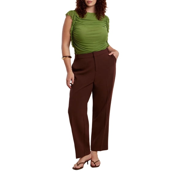 ELOQUII Women's Plus Size The 365 Straight Leg Pant