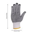 thumbnail image 4 of 12 pares de guantes de trabajo antideslizantes de hilo de algodón con puntos de PVC para pintor, mecánico, construcción de jardinería Cadenas y protecciones para puertas de seguridad negro, 4 of 6