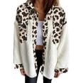 thumbnail image 1 of Women's Fleece Plaid Shacket Jacket Lapel Button Short Pocketed Shirts Coats Winter Warm Sherpa Jacket, 1 of 7
