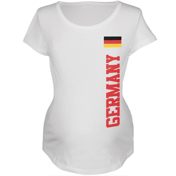 World Cup Germany White Womens Soft Maternity T-Shirt - Large