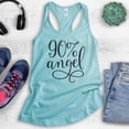 thumbnail image 2 of 90% Angel Tank Top, Ladies Racerback Tank Top, Cute Sweet Tank, Daughter Tank, Wife Tank, Girlfriend Tank, Cancun, XX-Large, 2 of 3