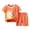A01-Orange, variant on Little/Big Kids Clothes Short Sleeve Pullover Tops + Pants Set Sweatsuit Toddler Baby Boys Girls Spring Summer Unisex Loungewear Outfits Set(Pink,9-18 Months)