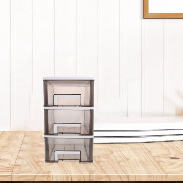 COSMOBETTY Mueble De Almacenaje Con Cajones Plásticos Negro Para Espacios Y Uso Multifuncional