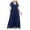 Navy, variant on fartey Womens Plus Size Lace Maxi Dresses Tunic Short Sleeves V Neck Sundress Casual Pleated Flowy Evening Dress Elegant Fashion Prom Party Club Wedding Guest Sundresses, XL-5XL